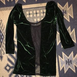 💚NEW “MOLDIE GOLDIES” handmade velvet/mesh top